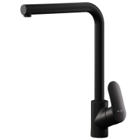 Змішувач для кухні AM.PM Like одноважільний, з висувною лійкою, чорний матовий (F8005022) - Теплоцентр