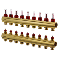 Колектор Danfoss FHF-F на 9 контурів з водоміром (088U0529) Колектор Danfoss FHF-F на 9 контурів з водоміром (088U0529) - Теплоцентр