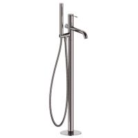 Змішувач для ванни Imprese Brenta підлоговий, одноважільний, з душовою лійкою, графітовий хром (ZMK091908060) - Теплоцентр