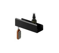 Полиця Liberta Loft з гачком зліва, 250 мм, чорна матова - Теплоцентр