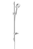 Душовий набір Hansgrohe Raindance Select E 120 / Unica S Puro Set, 3 режими, штанга 90 см, хром/білий (26621400) - Теплоцентр
