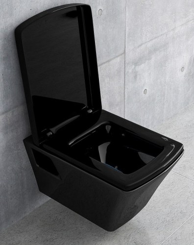 TEO black унітаз підвісний в комплекті з сидінням slow-closing - Теплоцентр