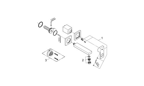 Змішувач для умивальника Grohe Eurocube одноважільний, прихований монтаж, хром (19895000) - Теплоцентр
