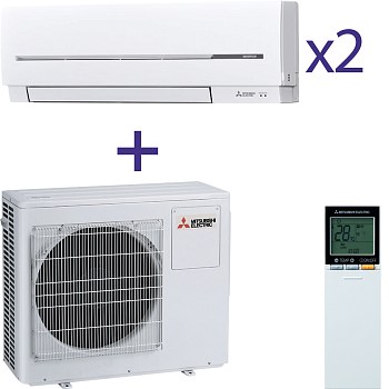 Кондиціонер Mitsubishi Electric MXZ-2D42VA+MSZ-SF20VA+MSZ-SF25VA - Теплоцентр