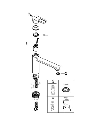 Змішувач для кухні Grohe BauLoop (31706000) - Теплоцентр