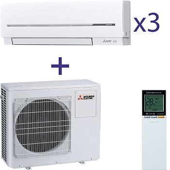 Кондиціонер Mitsubishi Electric MXZ-3D68VA+MSZ-SF35VA+MSZ-SF15VA*2ÑˆÑ. - Теплоцентр