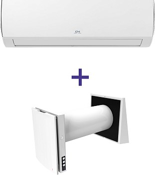 Кондиціонер Cooper&Hunter Veritas CH-S07FTXQ + Blauberg Vento Expert A50-1 W - Теплоцентр